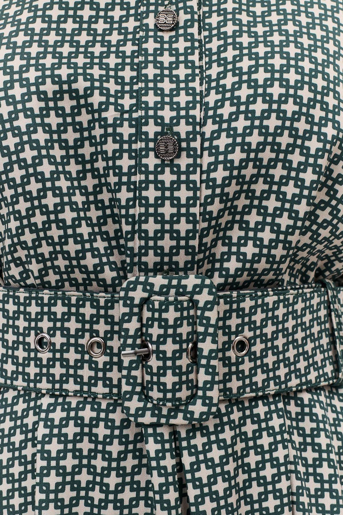 Лимитированная серия платье-рубашка с геометрическим принтом и палантином, 40