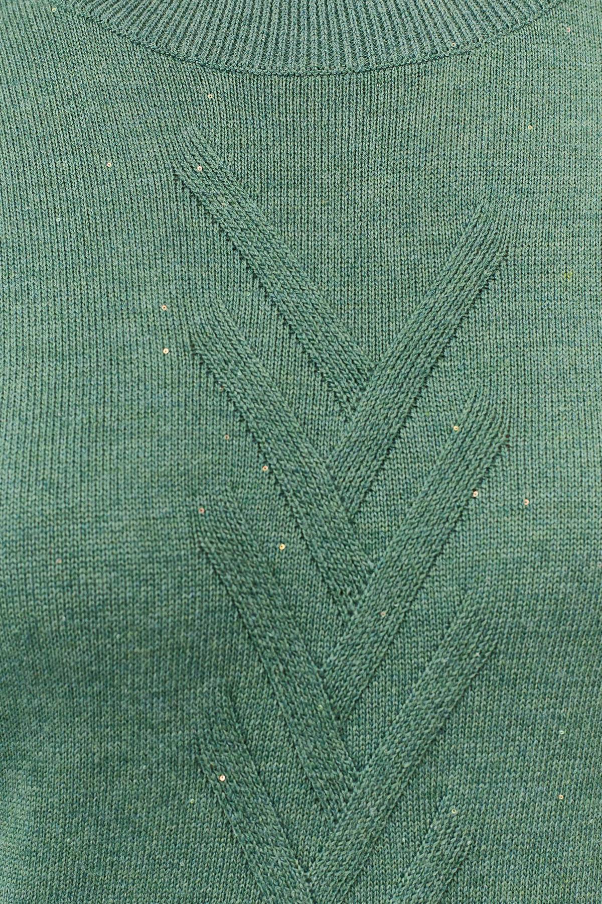 Лимитированная серия джемпер с мерцающими пайетками с палантином, 36