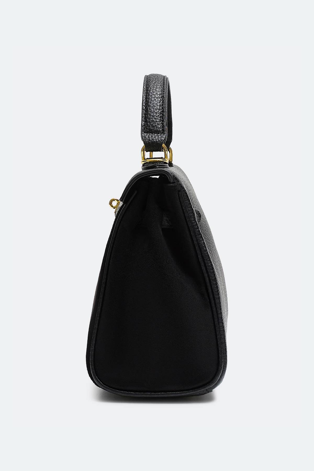 Элегантная сумка с короткими ручками и металлической застёжкой, One