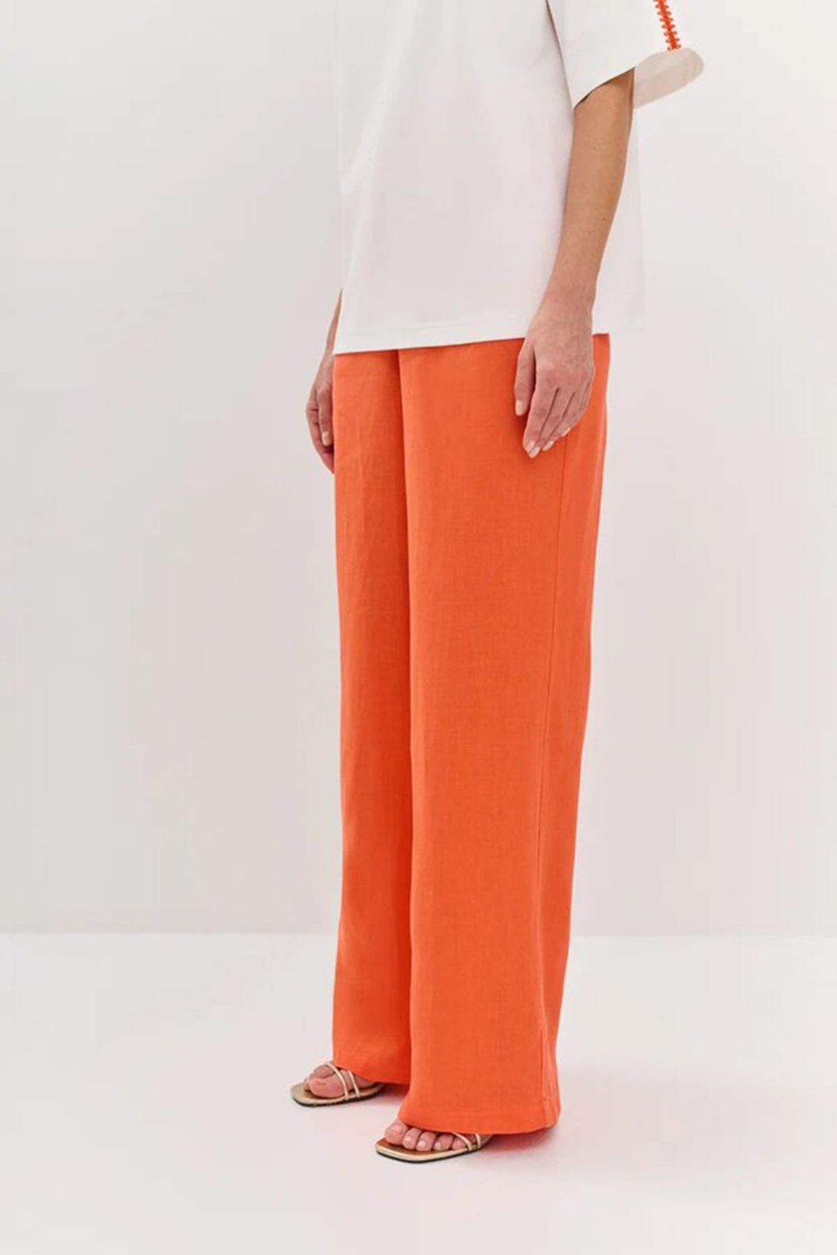 Яркие брюки со шлёвками, 48р