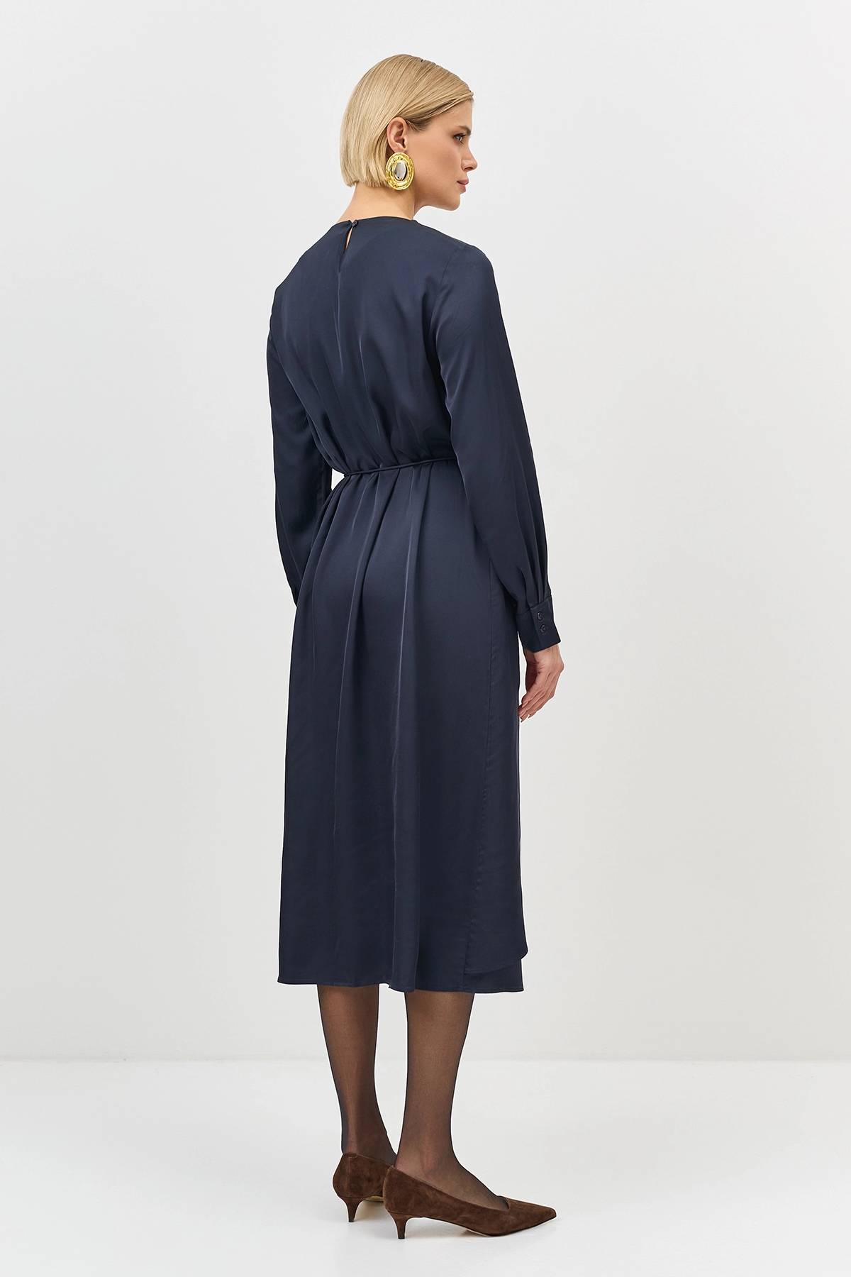 Лимитрированная серия платье-миди с драпировкой и ремень, 44