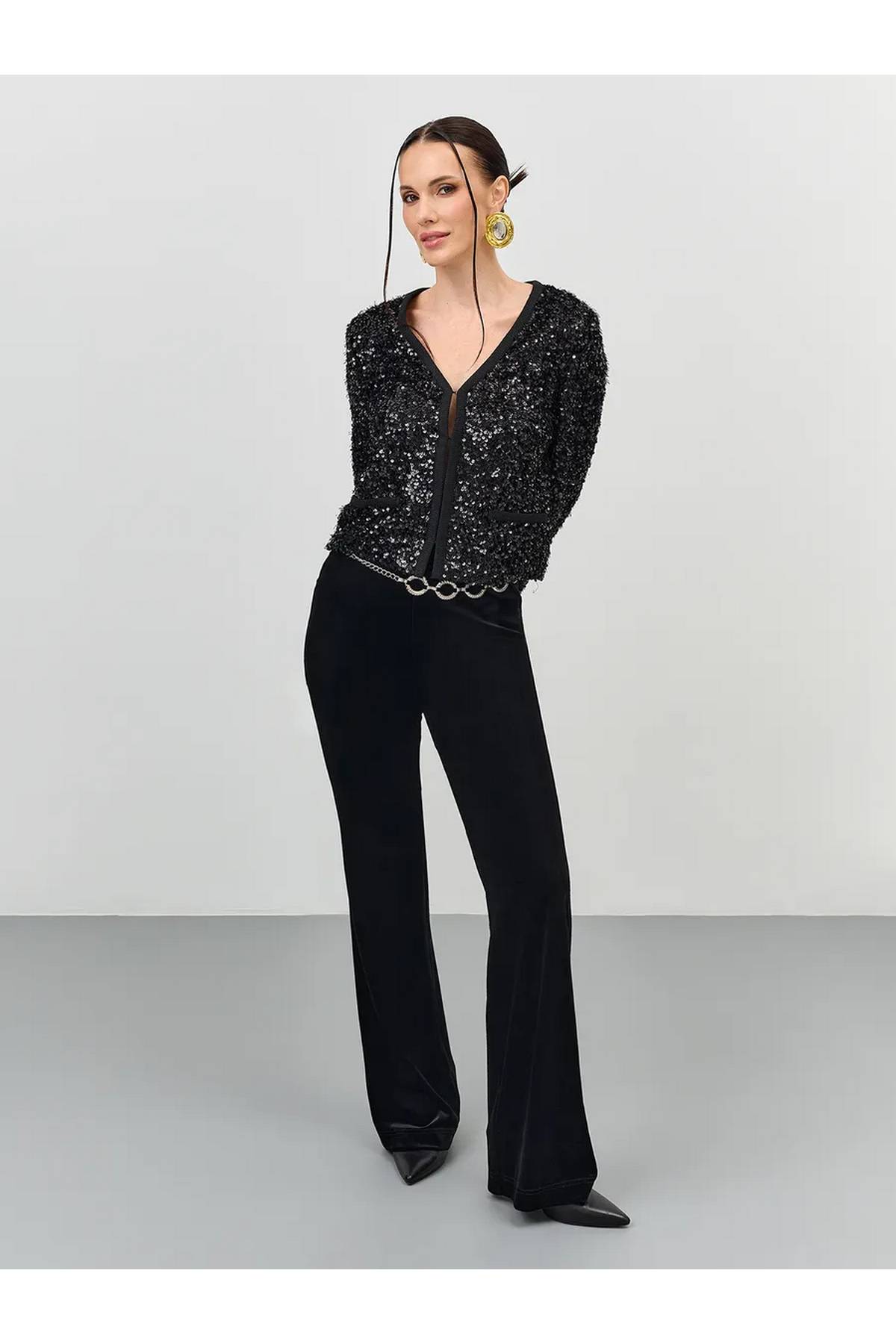 Лимитированная серия жакет вечерний нарядный с пайетками и ремень, 42