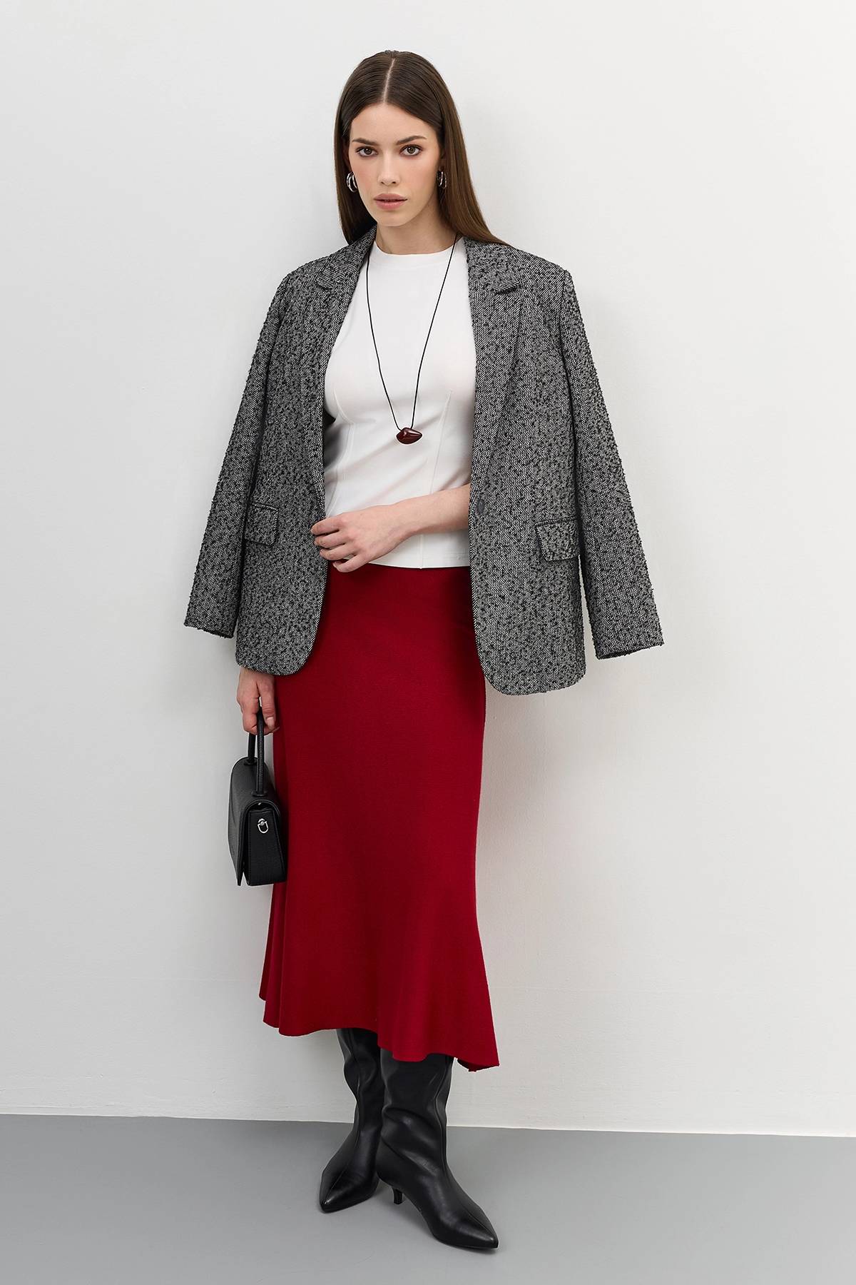 Вязаная юбка-макси, 42