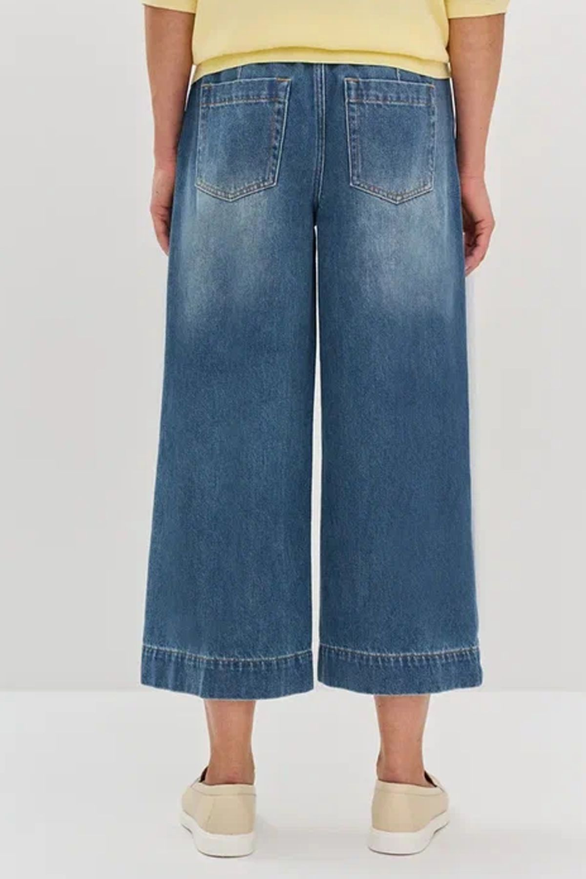 Джинсы-кюлоты из голубого денима, 50р