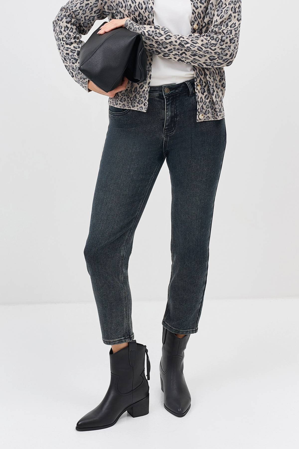 Графитовые джинсы Comfort Fit, 46