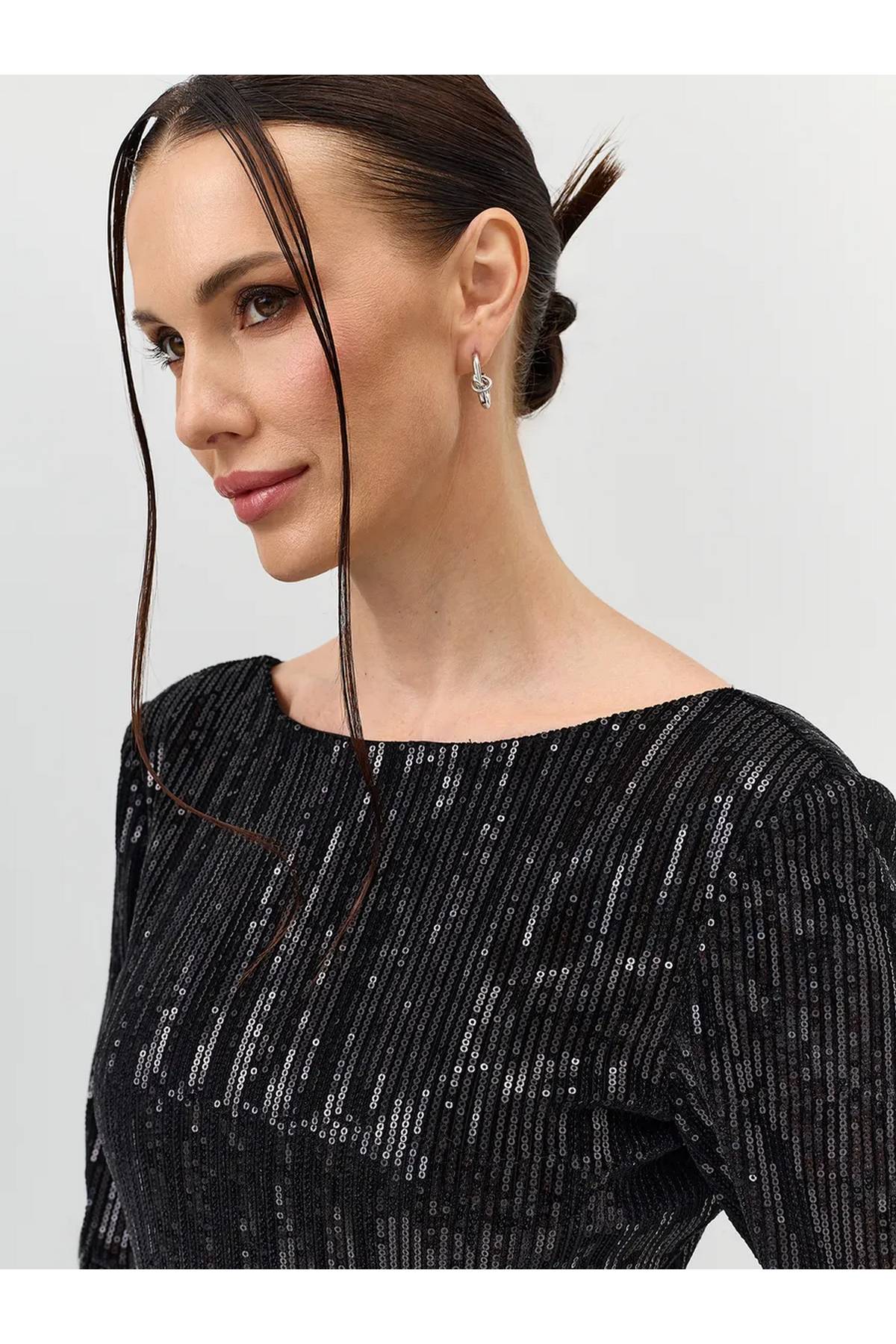 Лимитированная серия элегантное черное  вечернее платье и ремень, 44