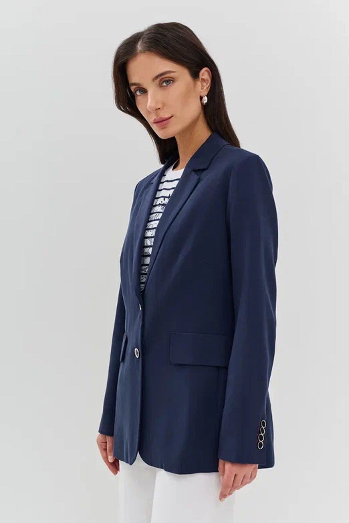 Классический синий жакет, 52р