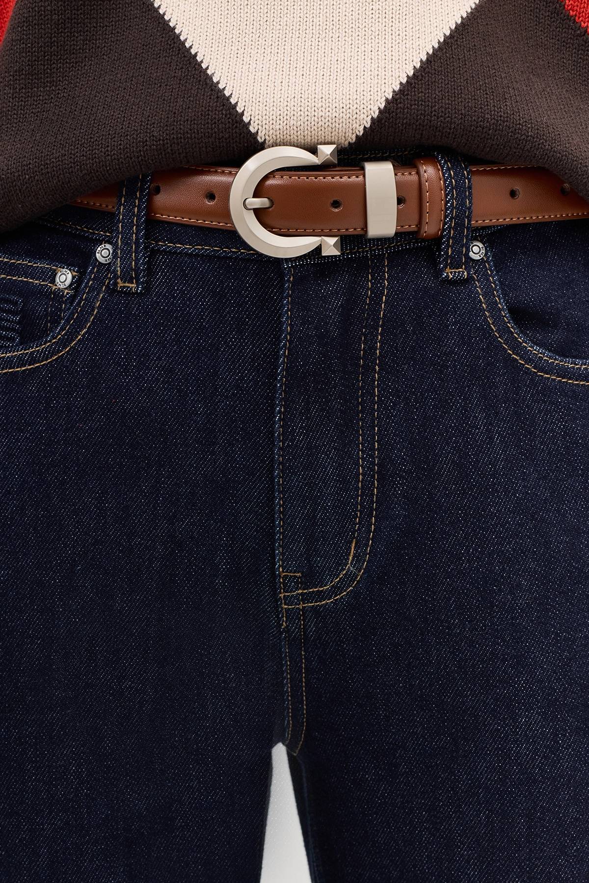 Лимитированая серия базовый джемпер с короткими рукавами и ремнем, 34