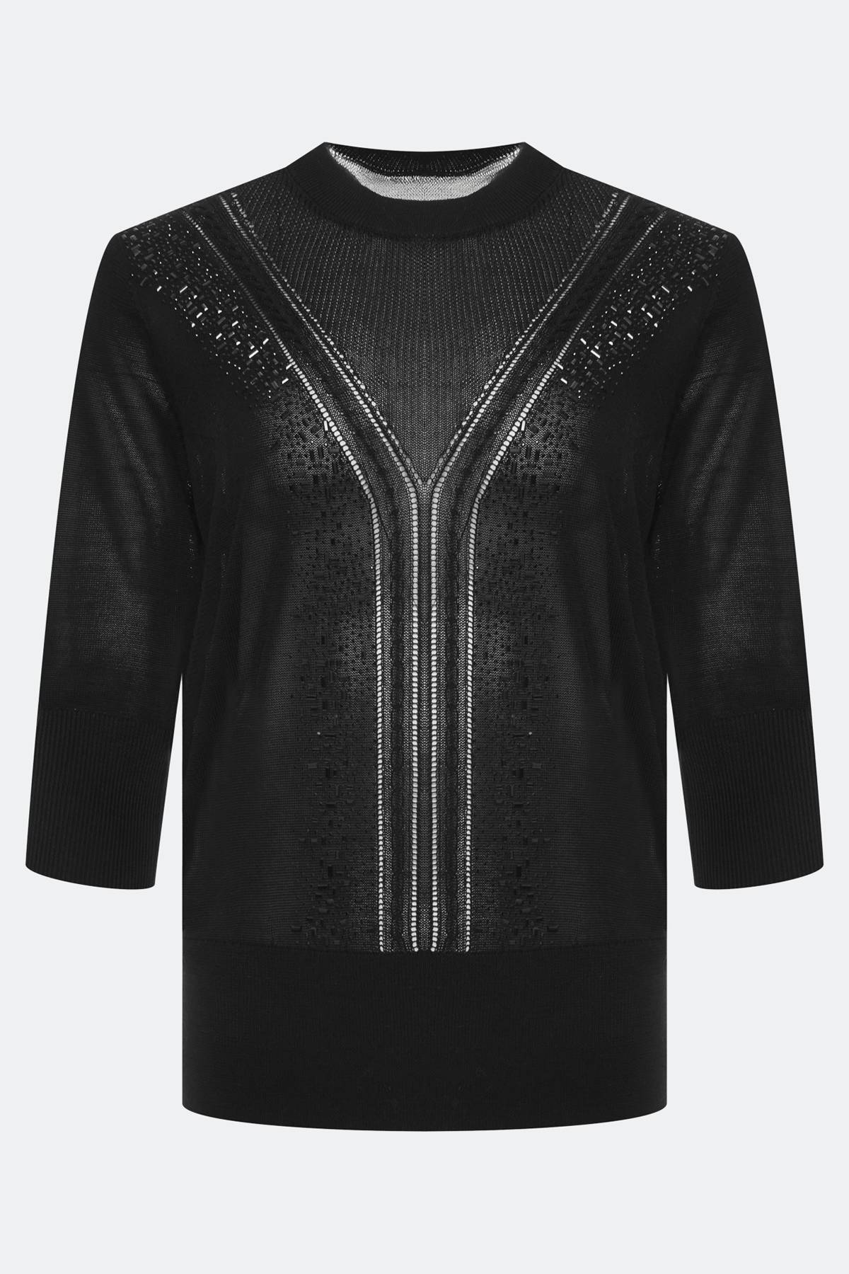 Лимитированная серия джемпер с аппликацией стразами и ремень, 36