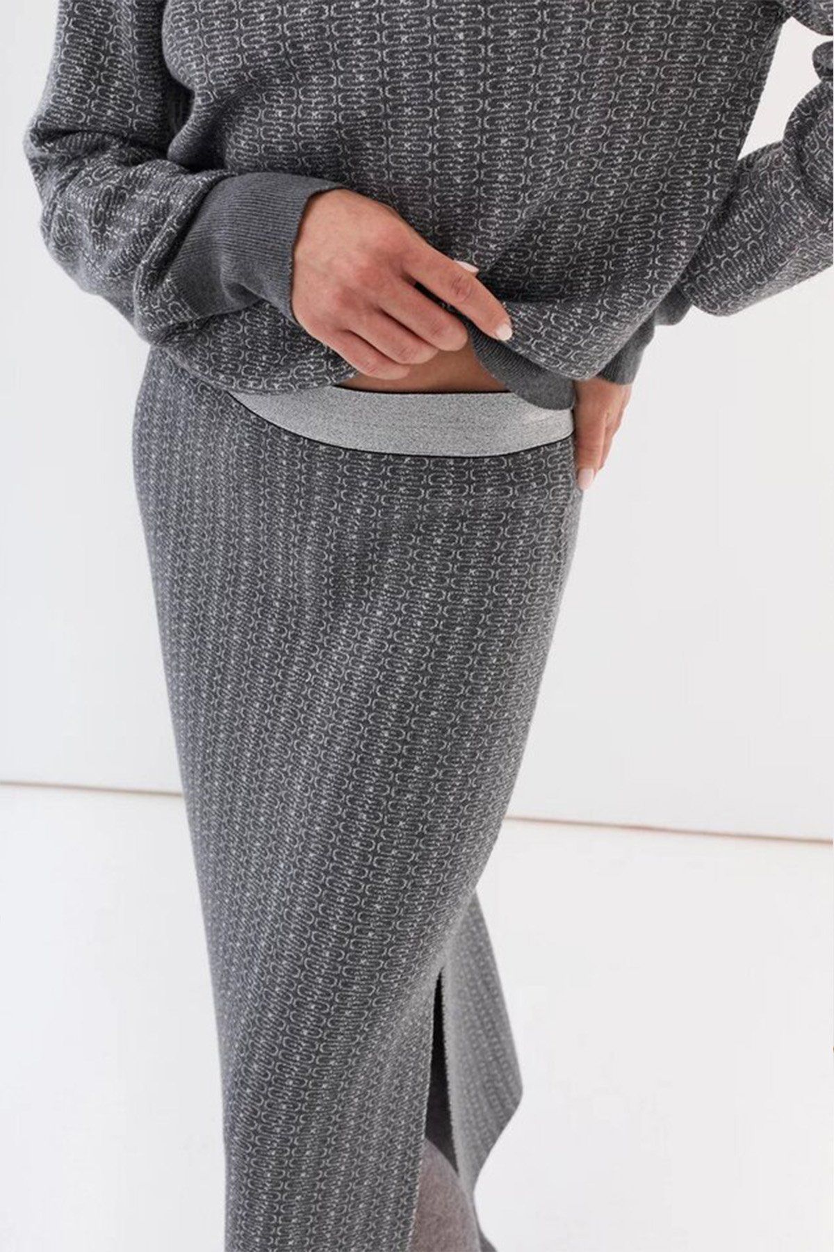 Жаккардовая юбка с кашемиром, 46р