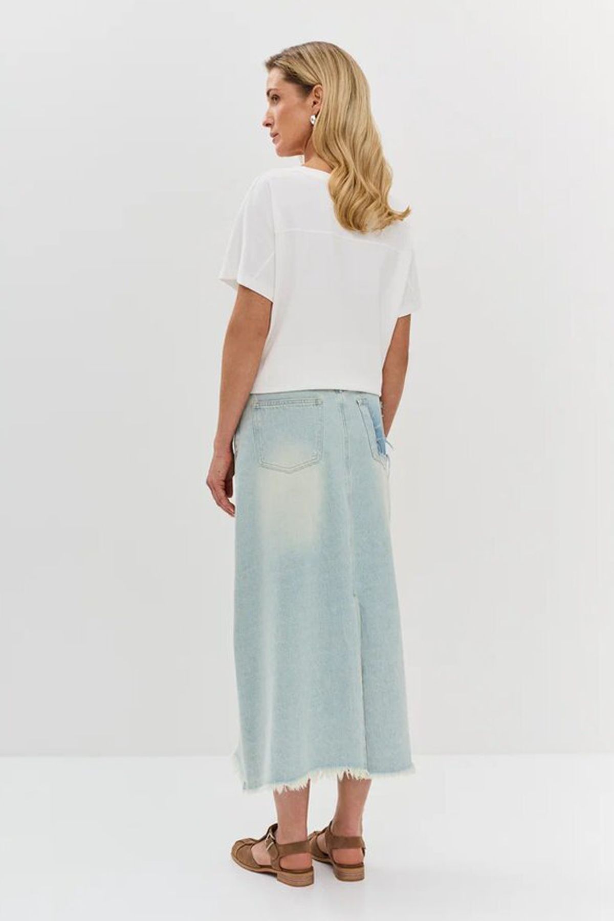 Юбка миди с бахромой, 42р