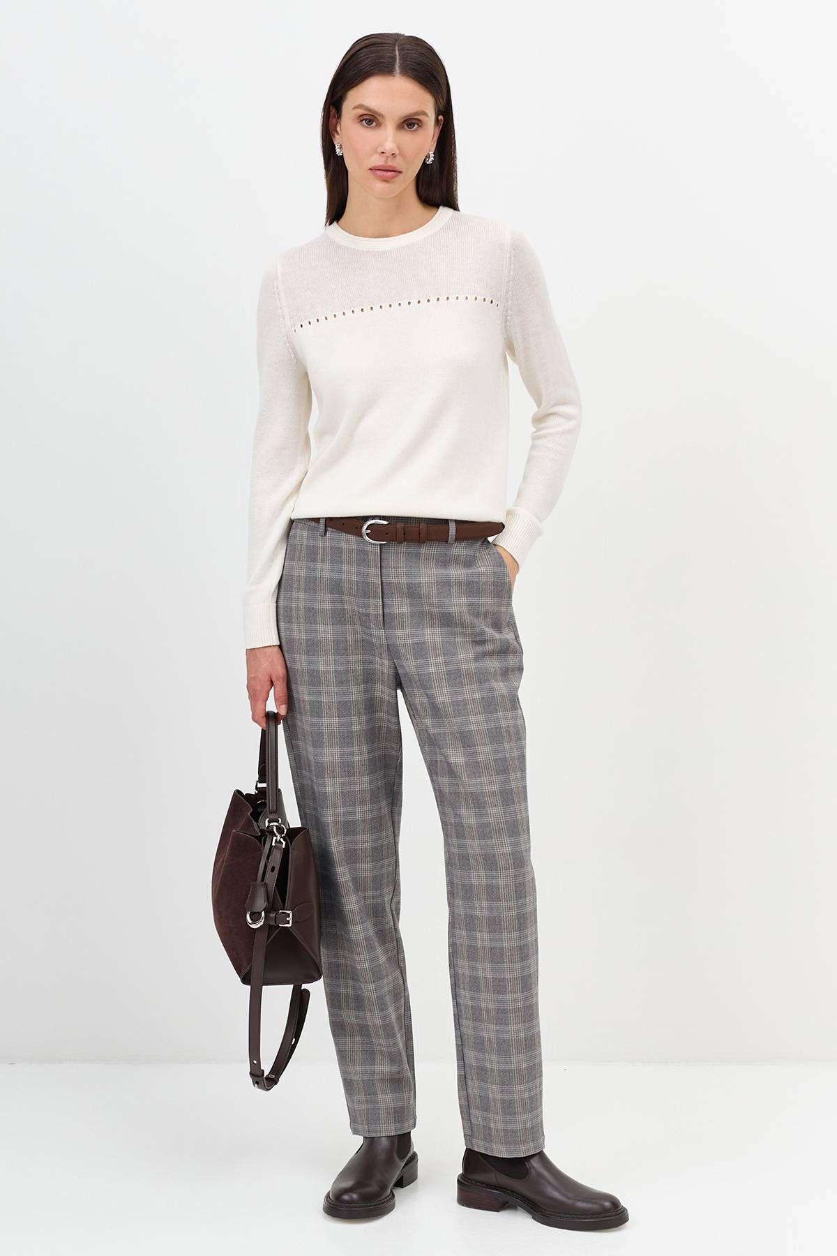 Лимитированная серия брюки в сером цвете с ремнем, 36