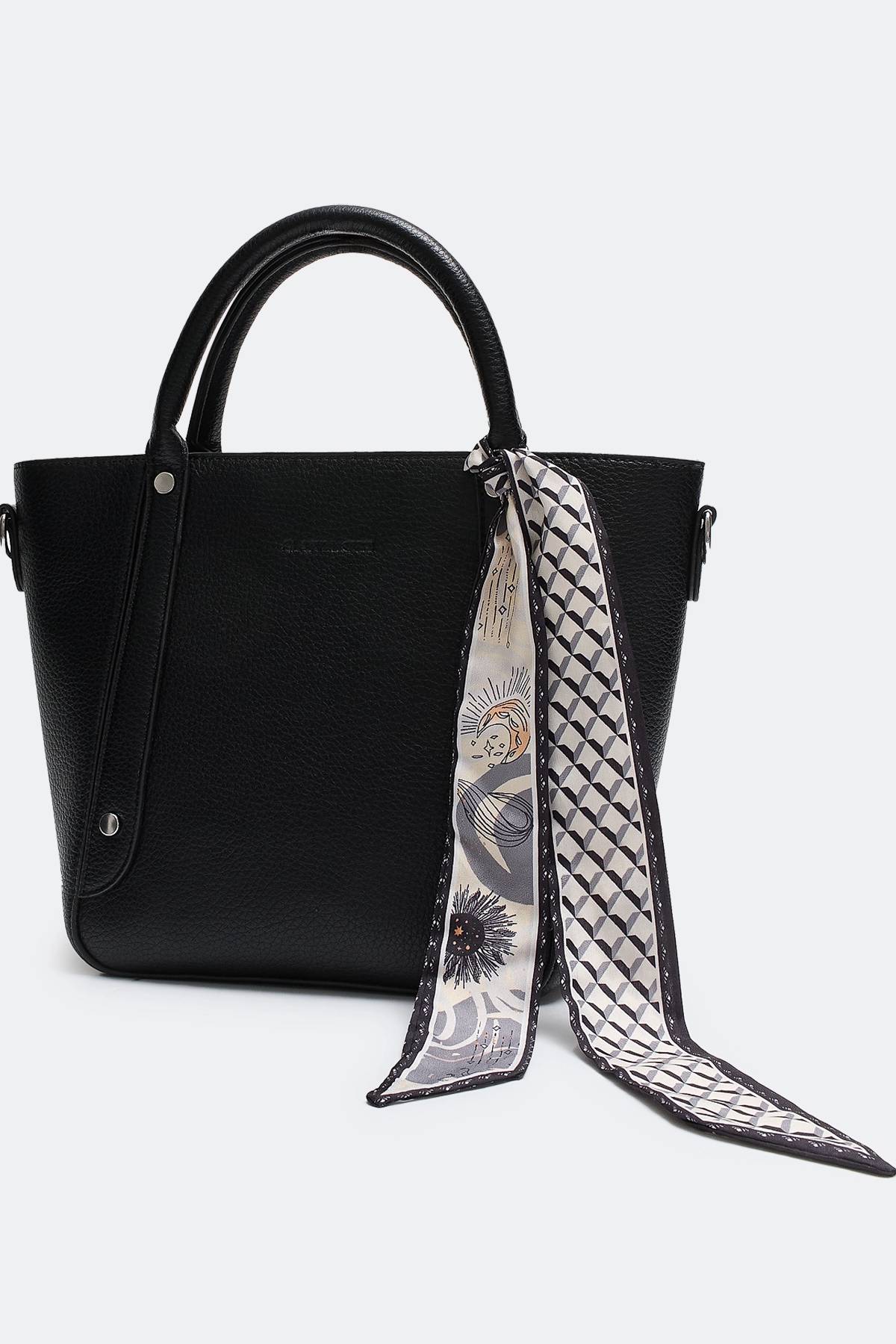 Сумка-шоппер с мягким силуэтом и короткими ручками, One