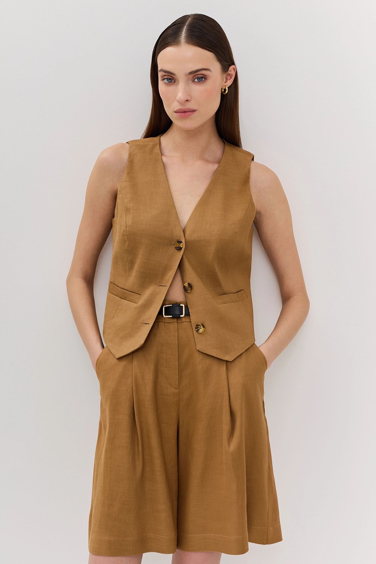 Ремень с прямоугольной пряжкой из искусственной кожи, M