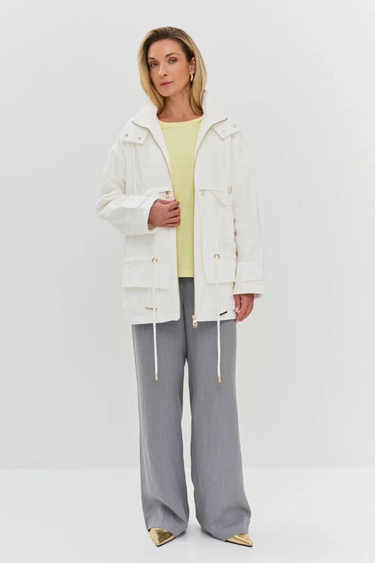 Куртка свободного силуэта с эффектом многослойности, 50р