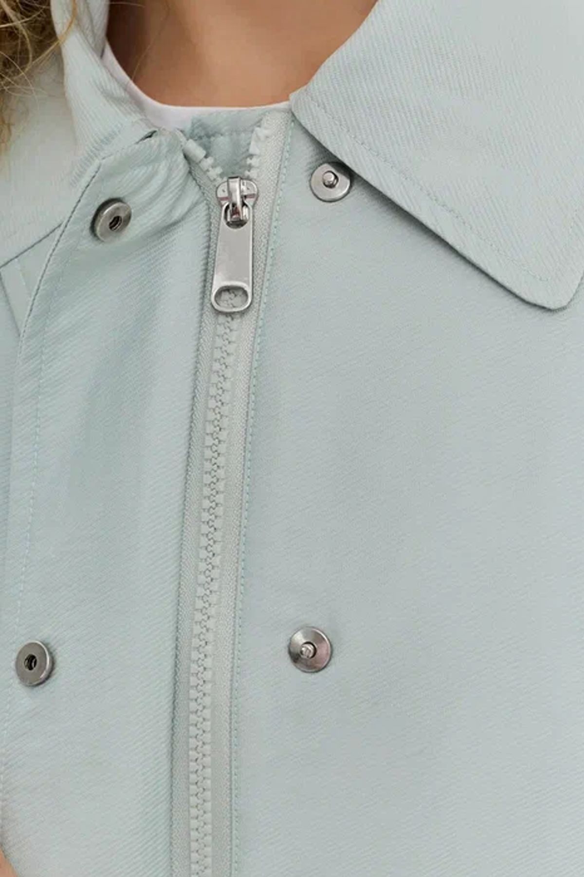 Легкая ментоловая парка из тенселя, 46