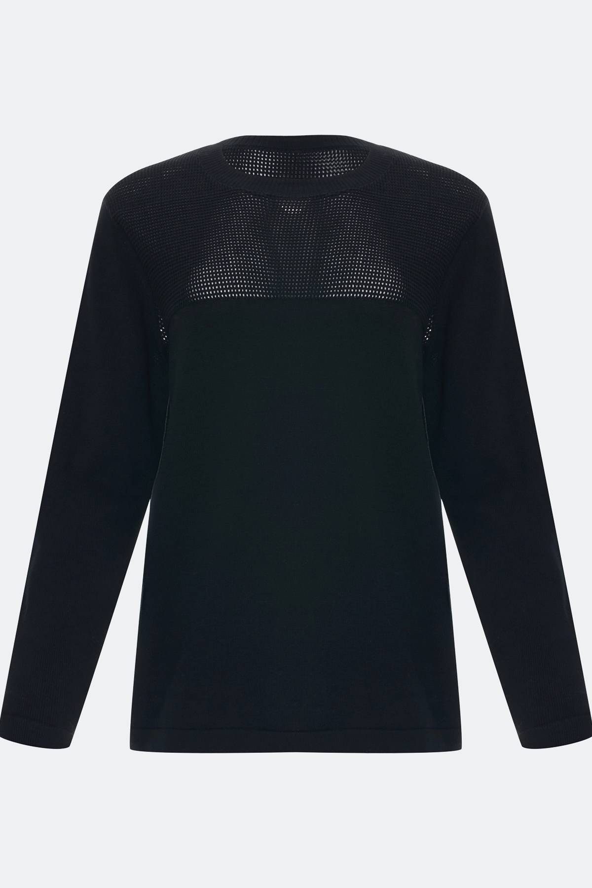 Лимитированная серия вязаный джемпер в черном цвете с ремнем, 34