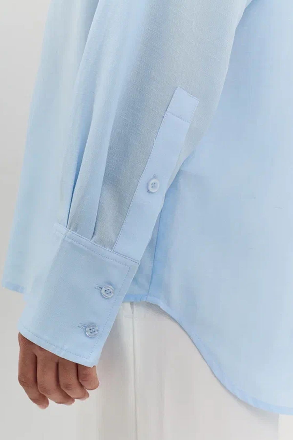 Базовая рубашка из тенселя и льна, 52р