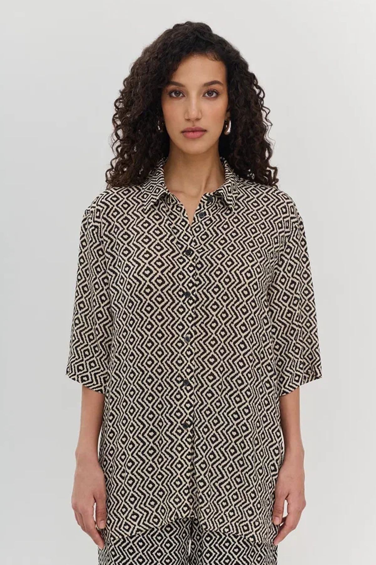 Блузка с абстрактным принтом 53361/2, 44р