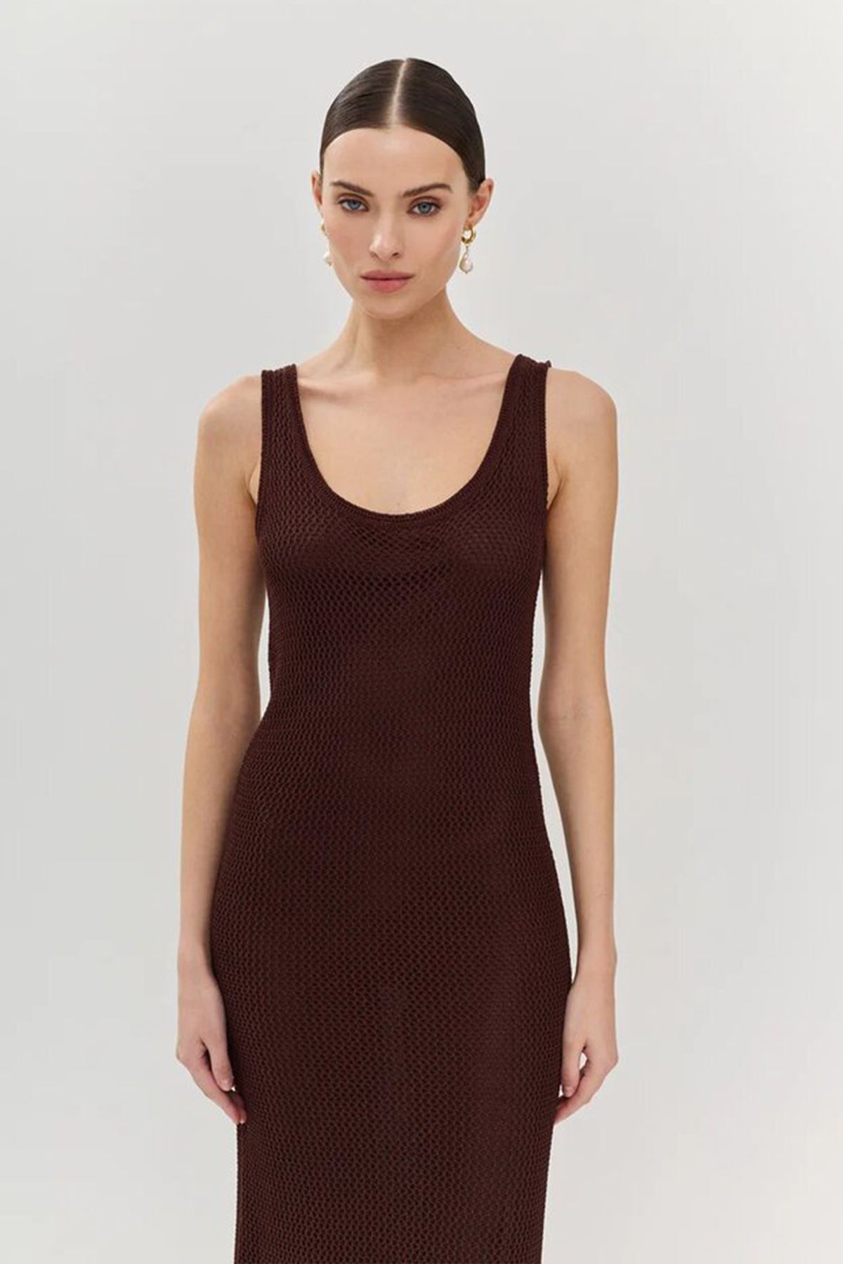 Платье в сетку с подкладкой, 46р