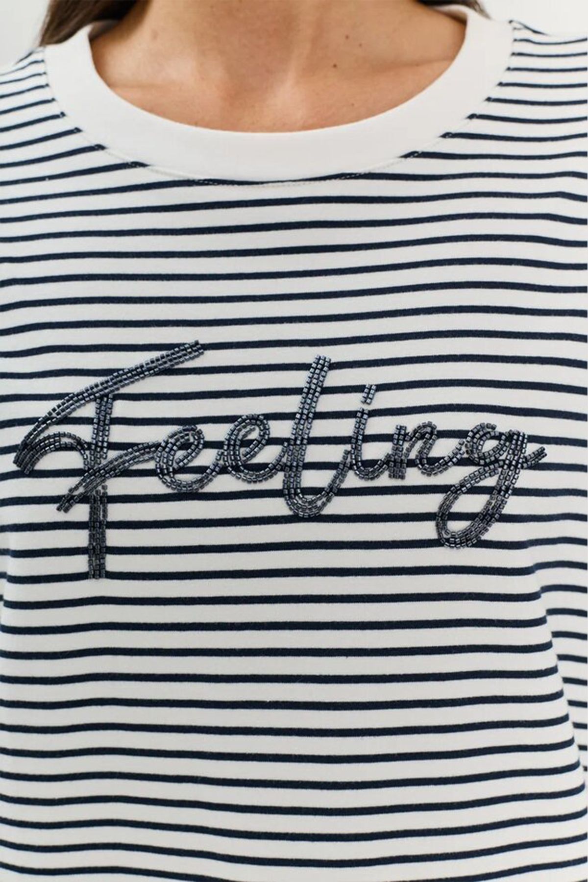 Трикотажный джемпер в контрастную полоску, 48р