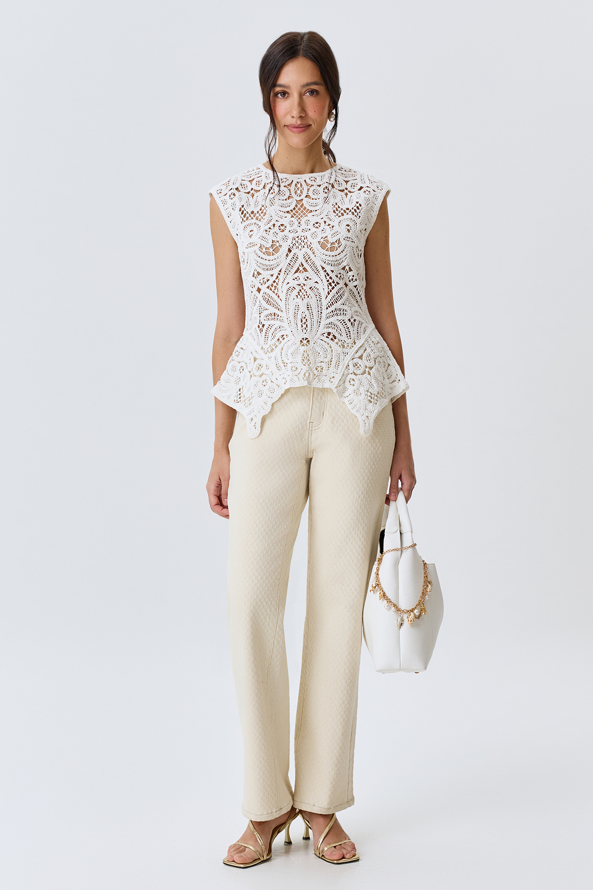 Жаккардовые джинсы прямого силуэта, 52