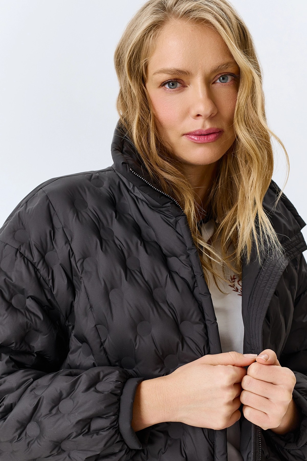 Куртка Oversize с фантазийной стежкой, 46