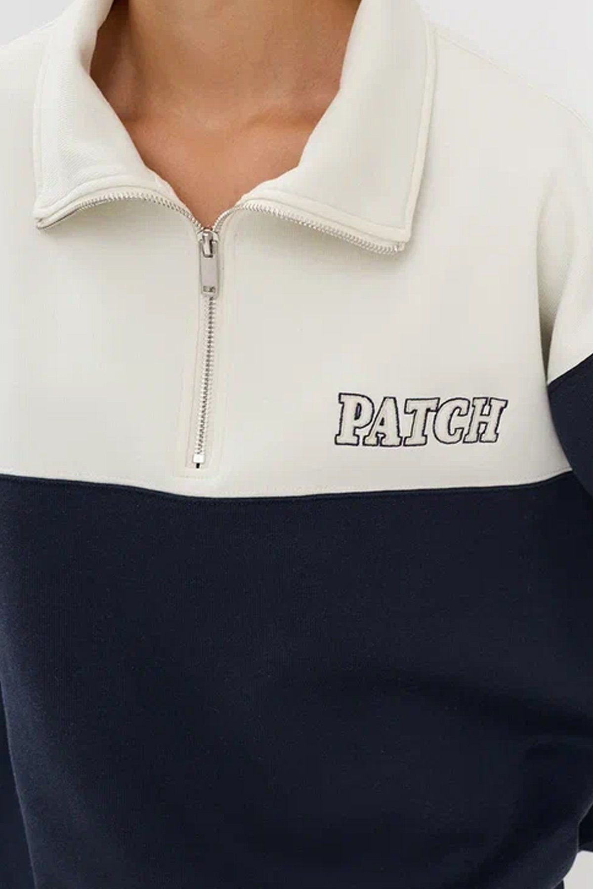 Трикотажный джемпер в стиле color block, 42р