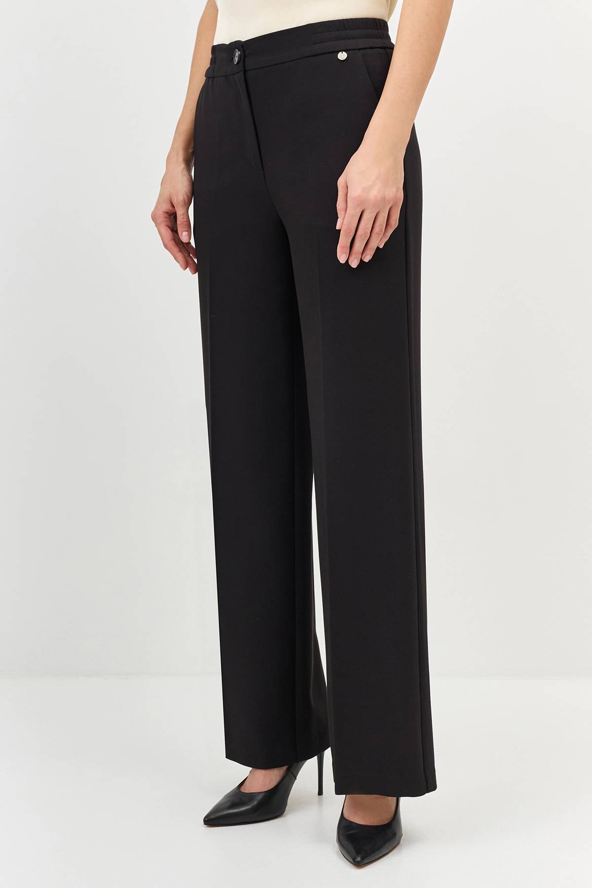 Лимитрированная серия широкие брюки с мягкими стрелками и ремень, 38