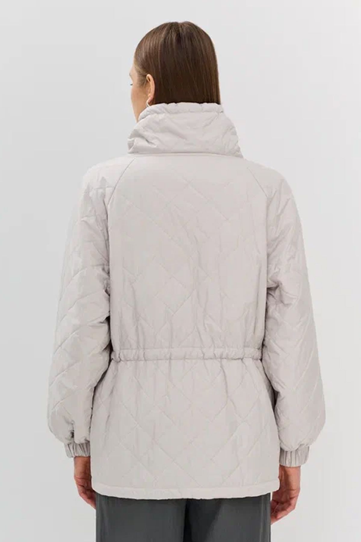 Свободная куртка с высоким воротником стойкой, 40р