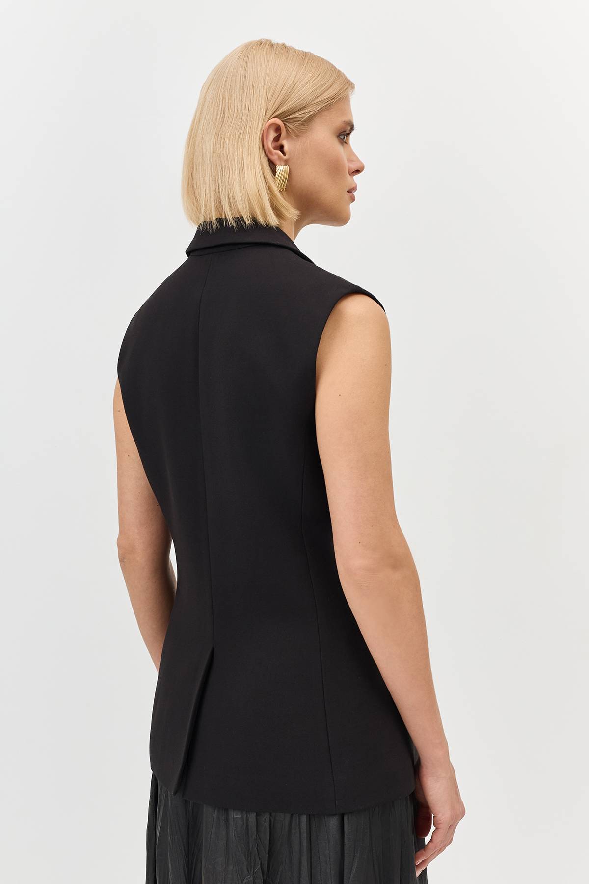 Лимитированная серия удлиненный жилет с палантином, 46