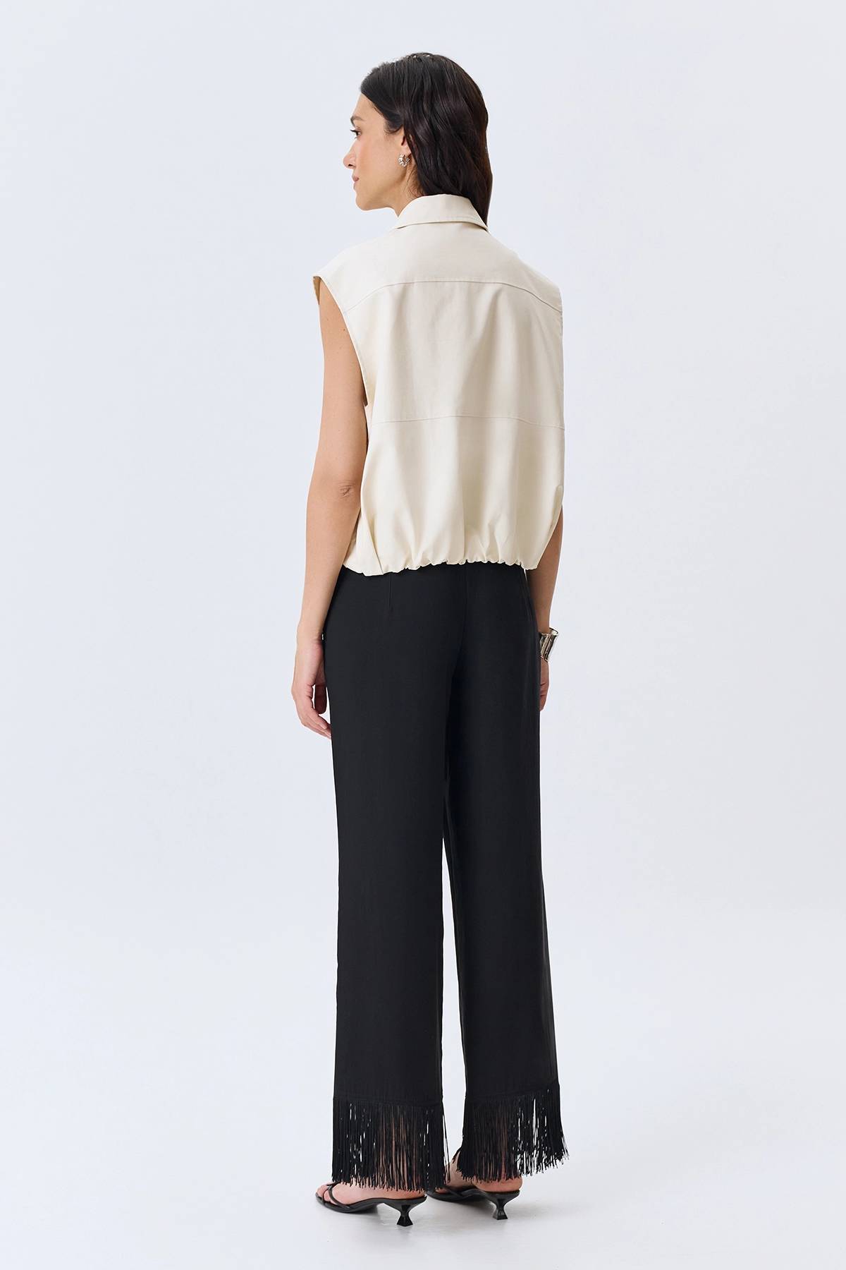 Брюки прямые льняные классические, 48