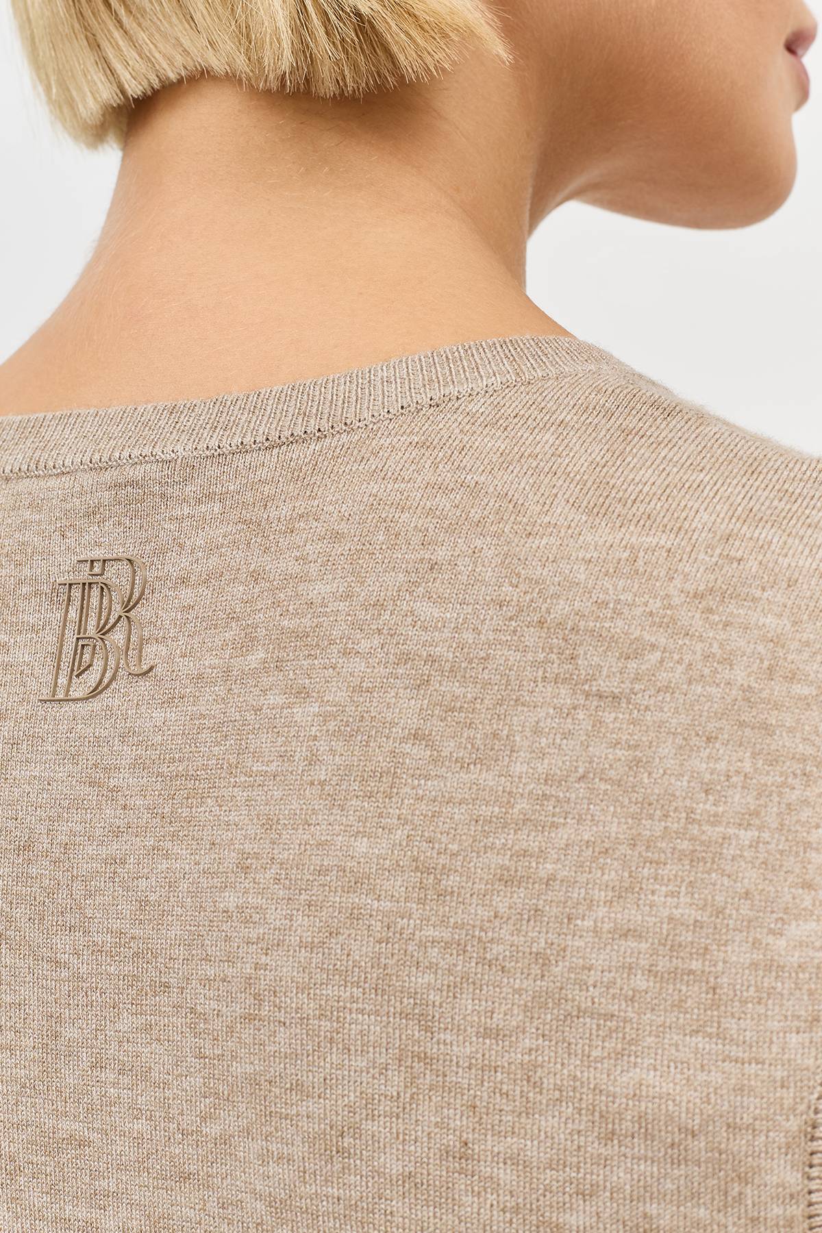 Вязаный топ с шелком, 36