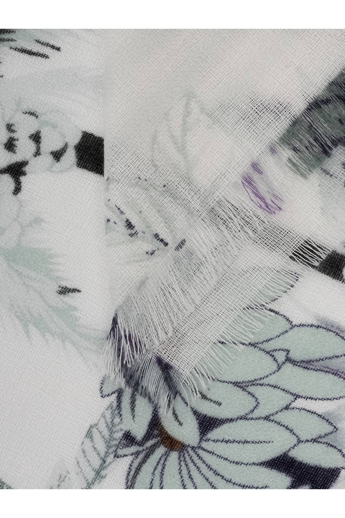 Платок голубой, One