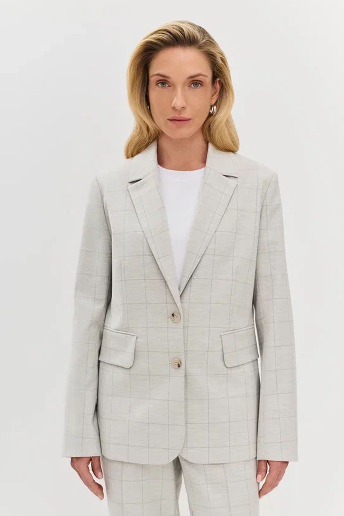 Стильный базовый жакет в клетку, 52р