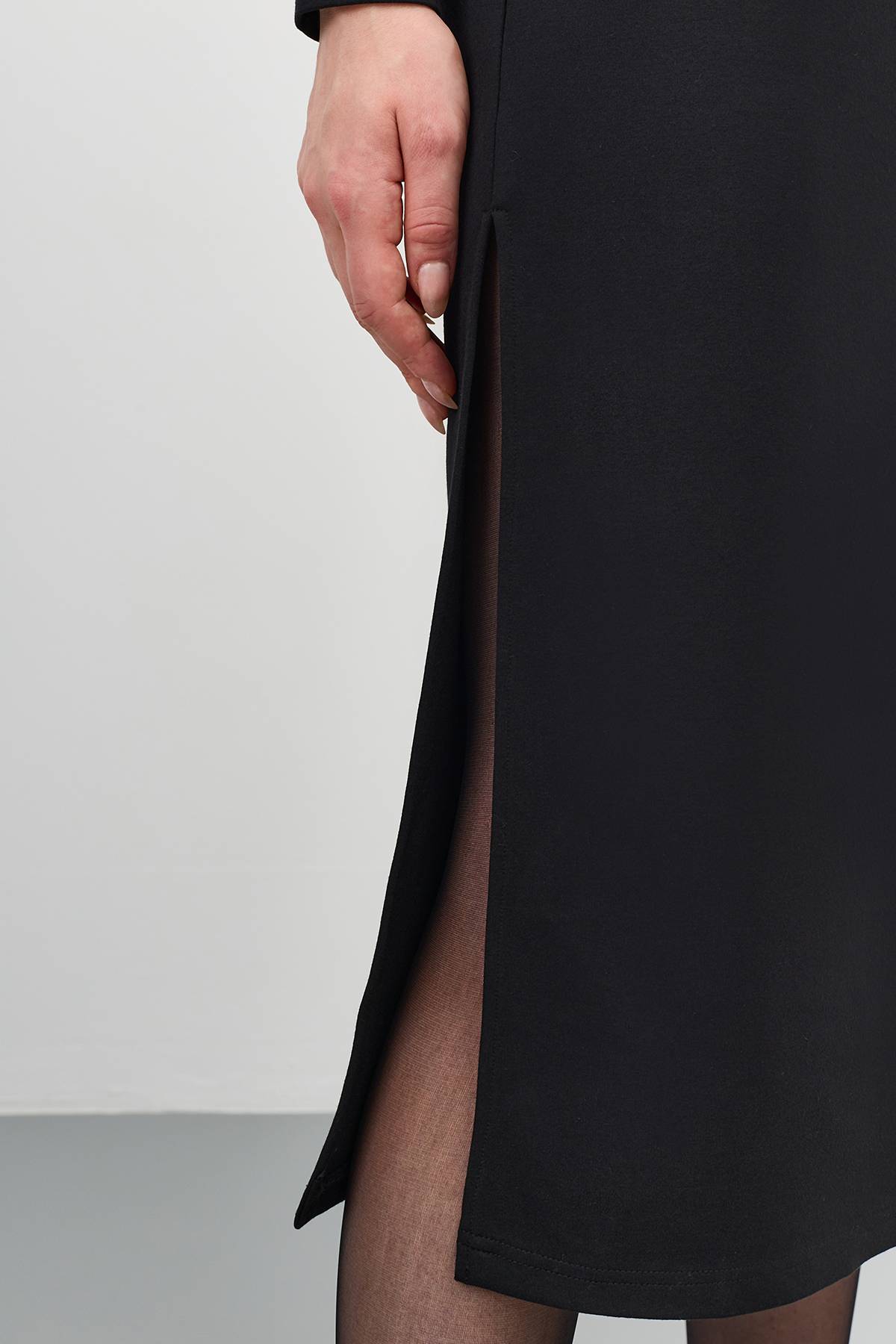 Лимитированная серия элегантное платье-миди с разрезом и ремень, 48