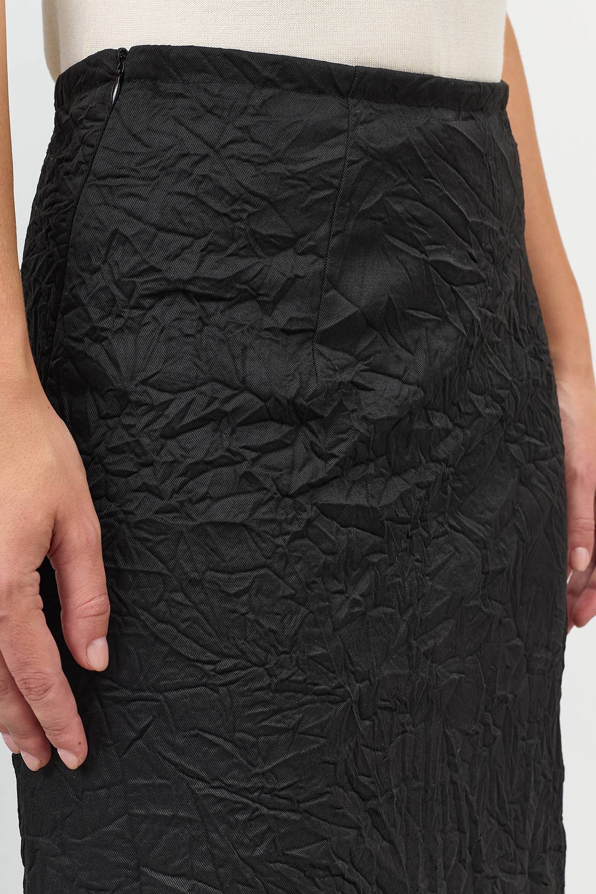 Юбка-плиссе из фактурной ткани, 40