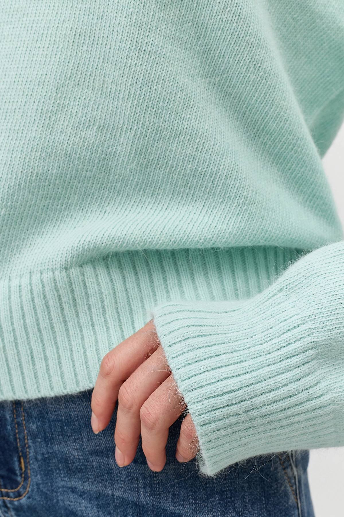 Лимитированная серия пушистый джемпер с ангорой и ремень, 40