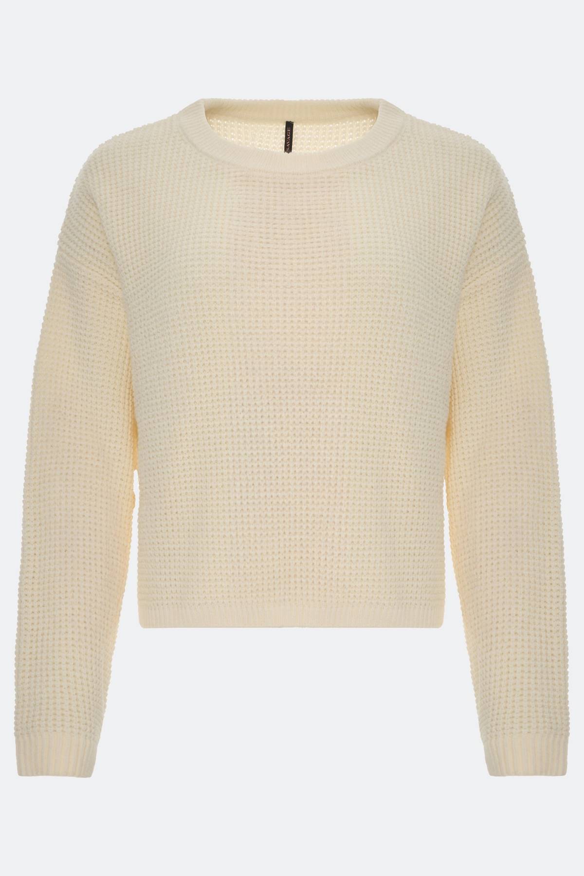 Лимитированная серия молочный джемпер с палантином, 46