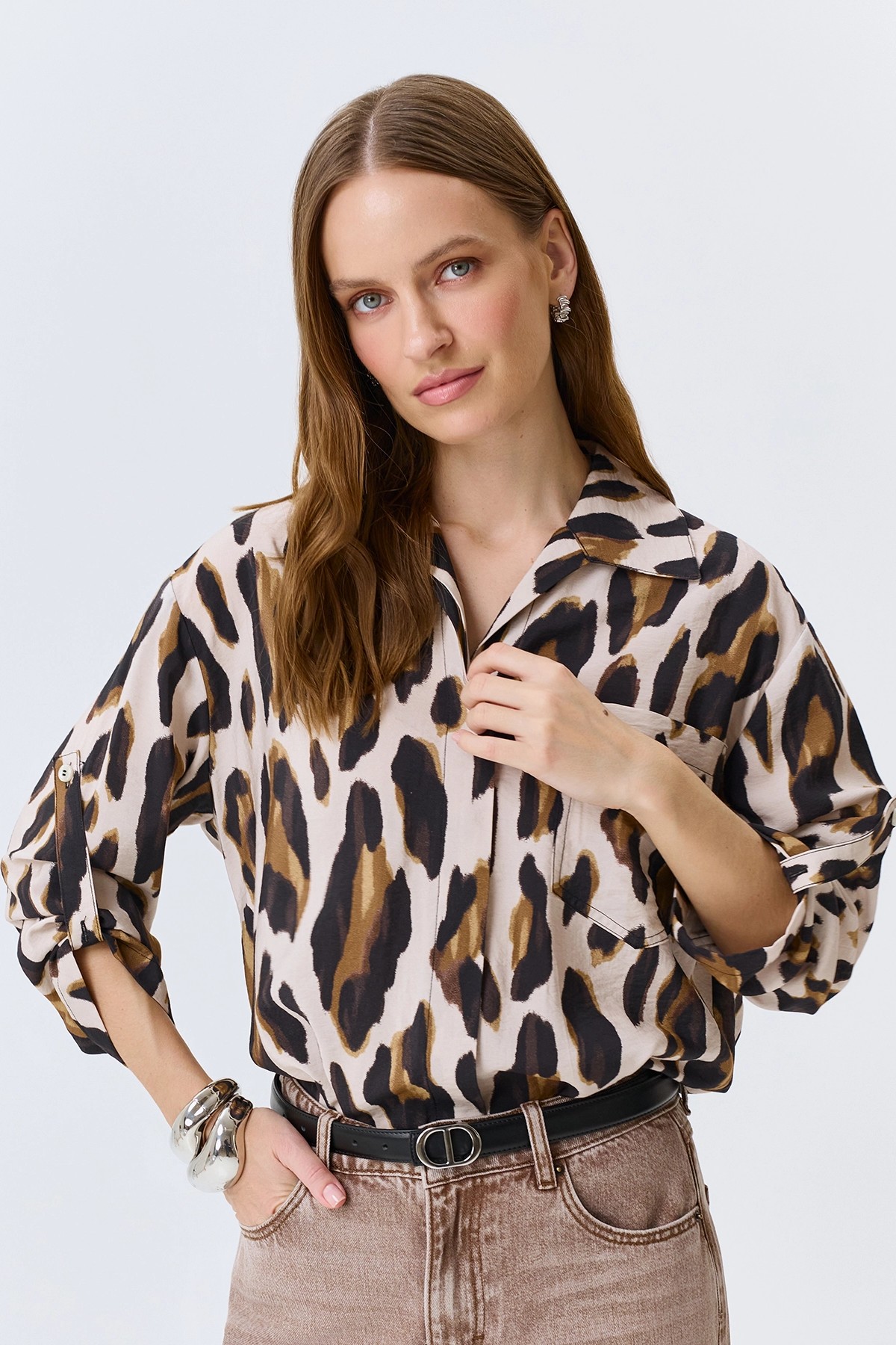 Джинсы Straight fit с градиентом, 34