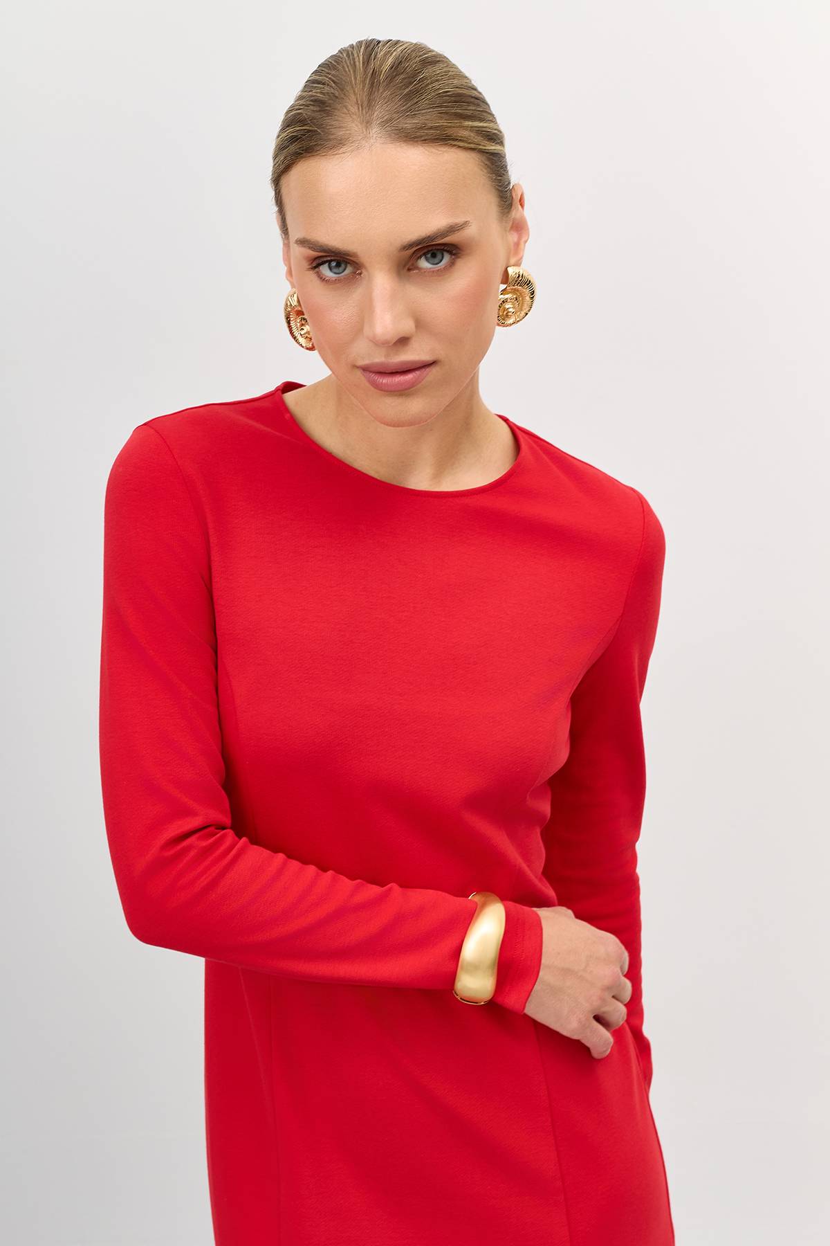 Лимитированная серия трикотажное платье с высоким разрезом и ремень, 40