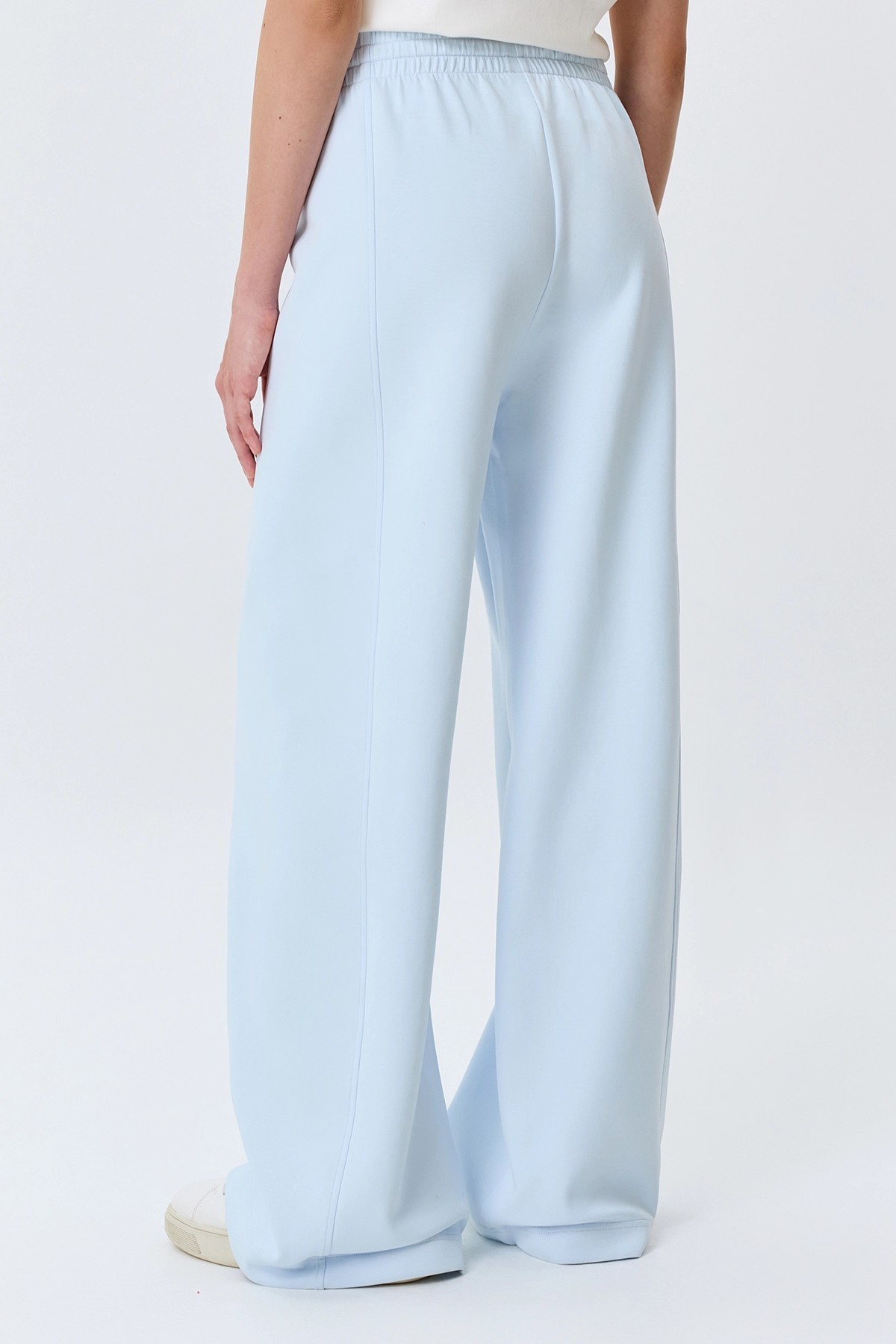 Трикотажные голубые брюки из хлопка, 50