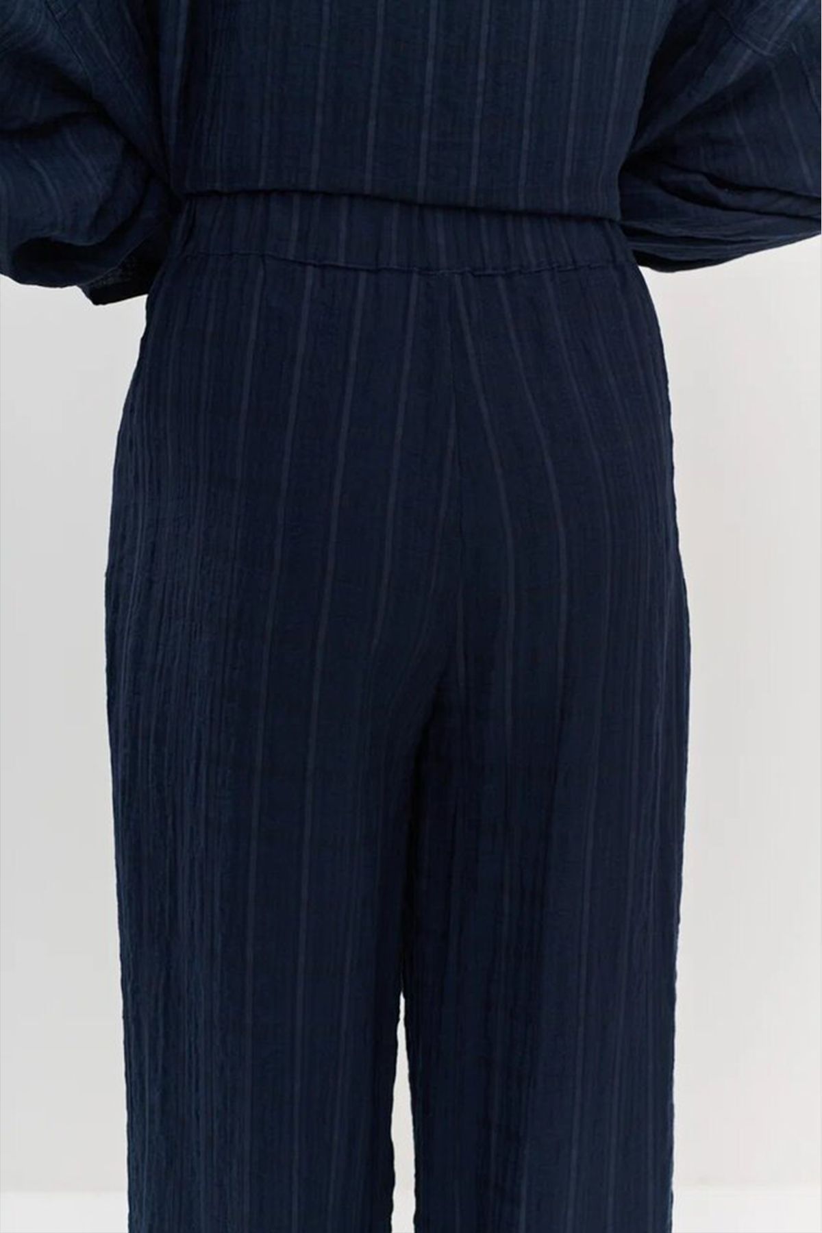 Широкие брюки из тенселя в полоску, 54р