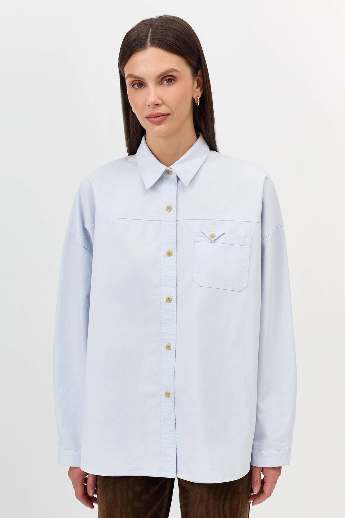 Рубашка Oversize из 100% хлопка, 42