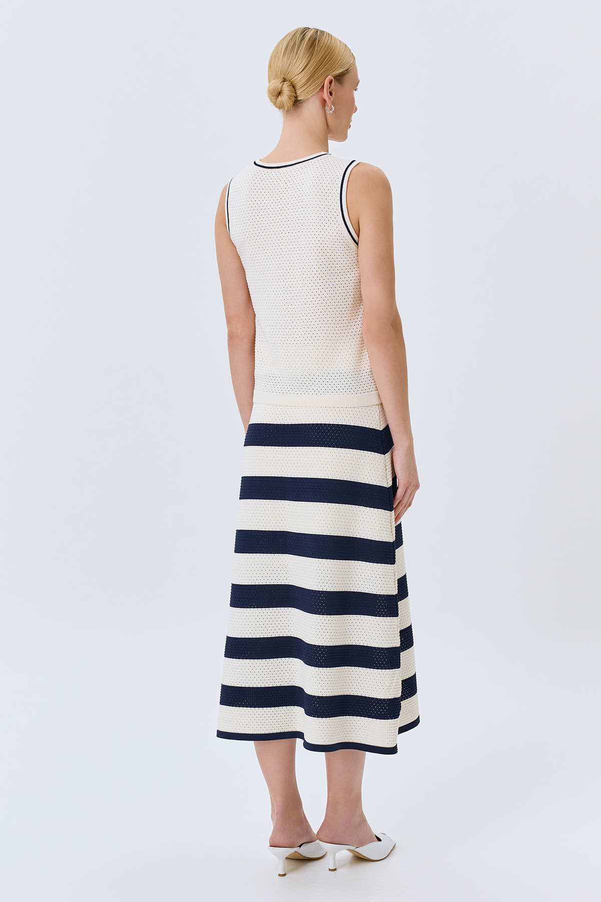 Юбка длинная миди вязаная летняя, 48