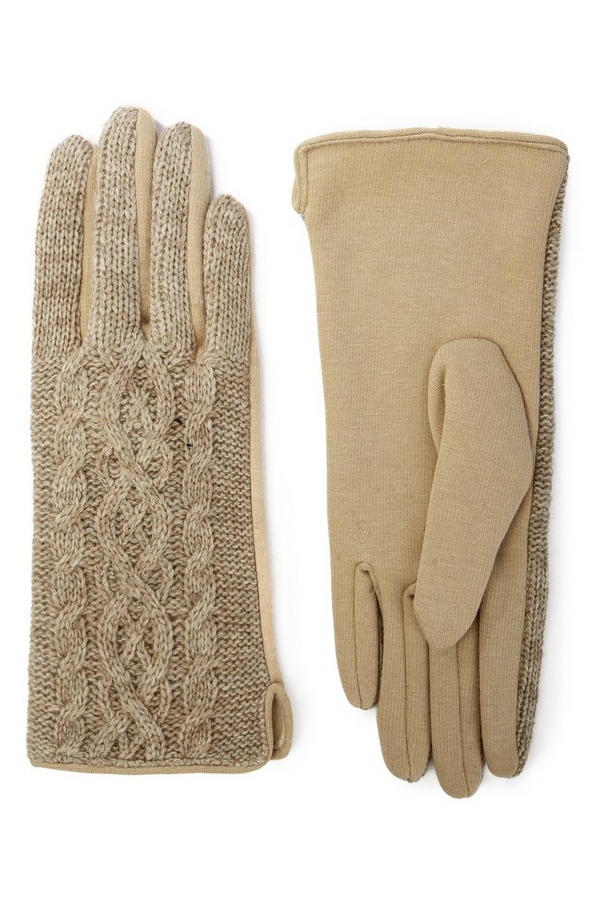 Перчатки бежевые, M