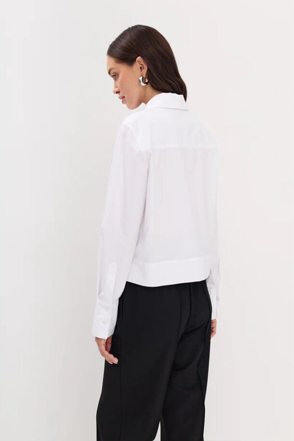 Укороченная белая блузка, 42р