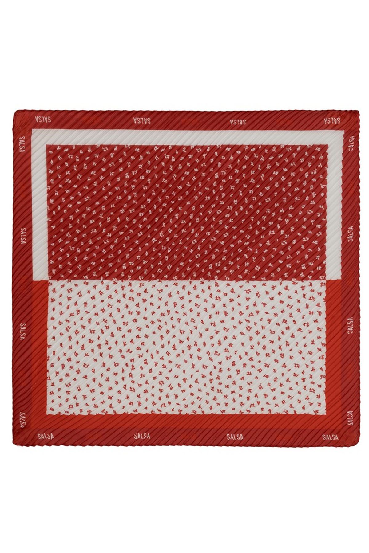 Платок с комбинированным принтом, 70х70