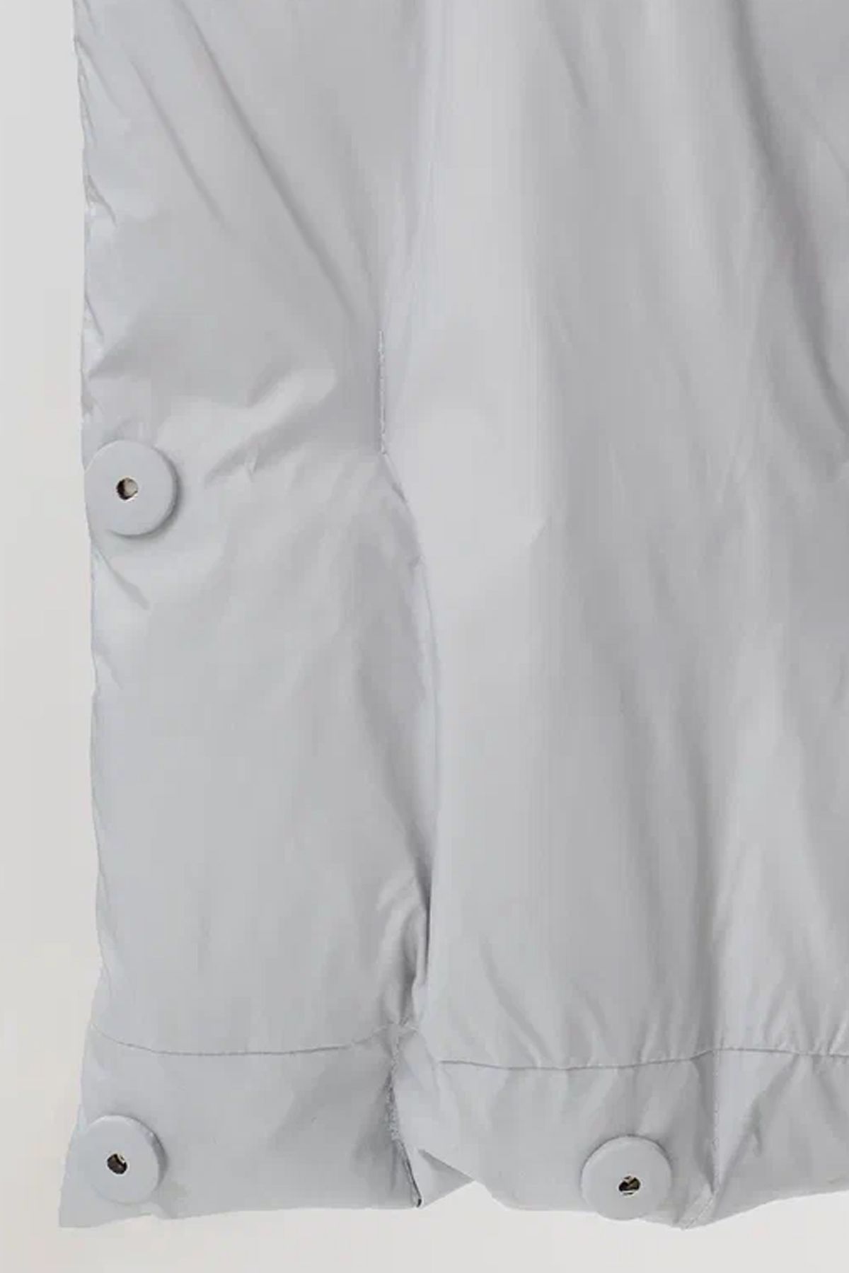 Свободное пальто с вертикальной стежкой в светло-сером цвете, 48р