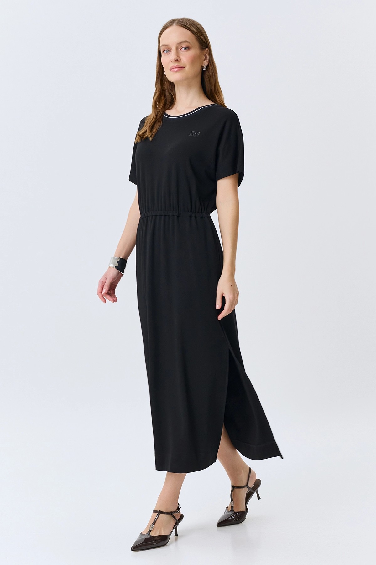 Трикотажное платье из смесовой вискозы, 46